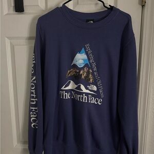 The North Face Blue Graphic Sweatshirt (men’s large)